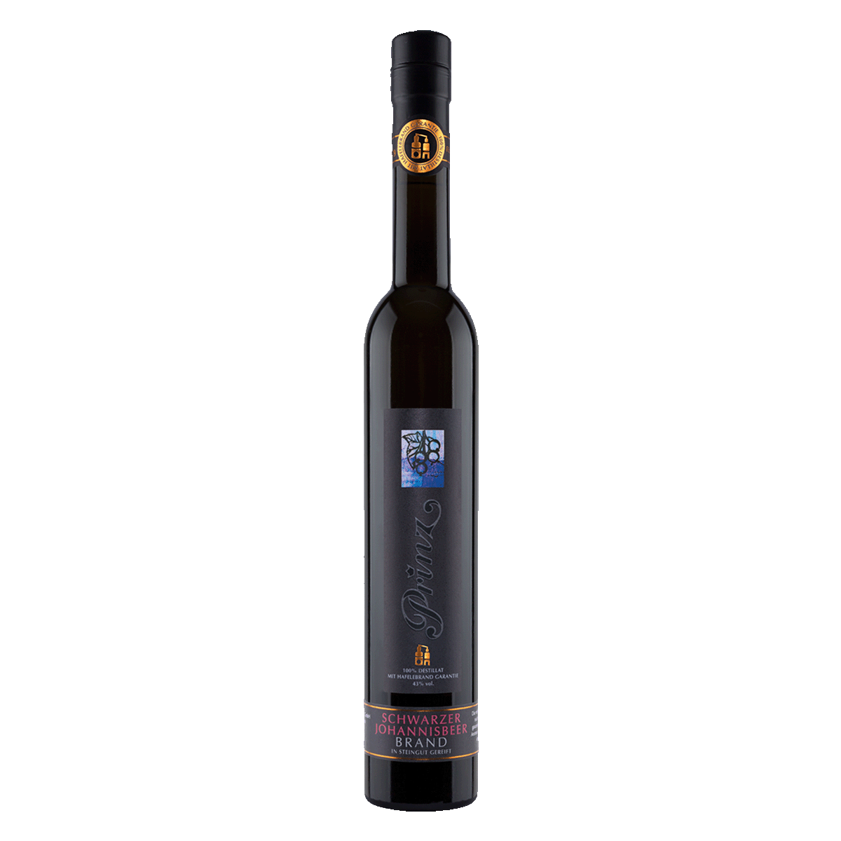 Prinz Hafele Schwarzer Johannesbeer Brand 43% vol 1 Prinz Hafele Schwarzer Johannesbeer Brand 43% vol
