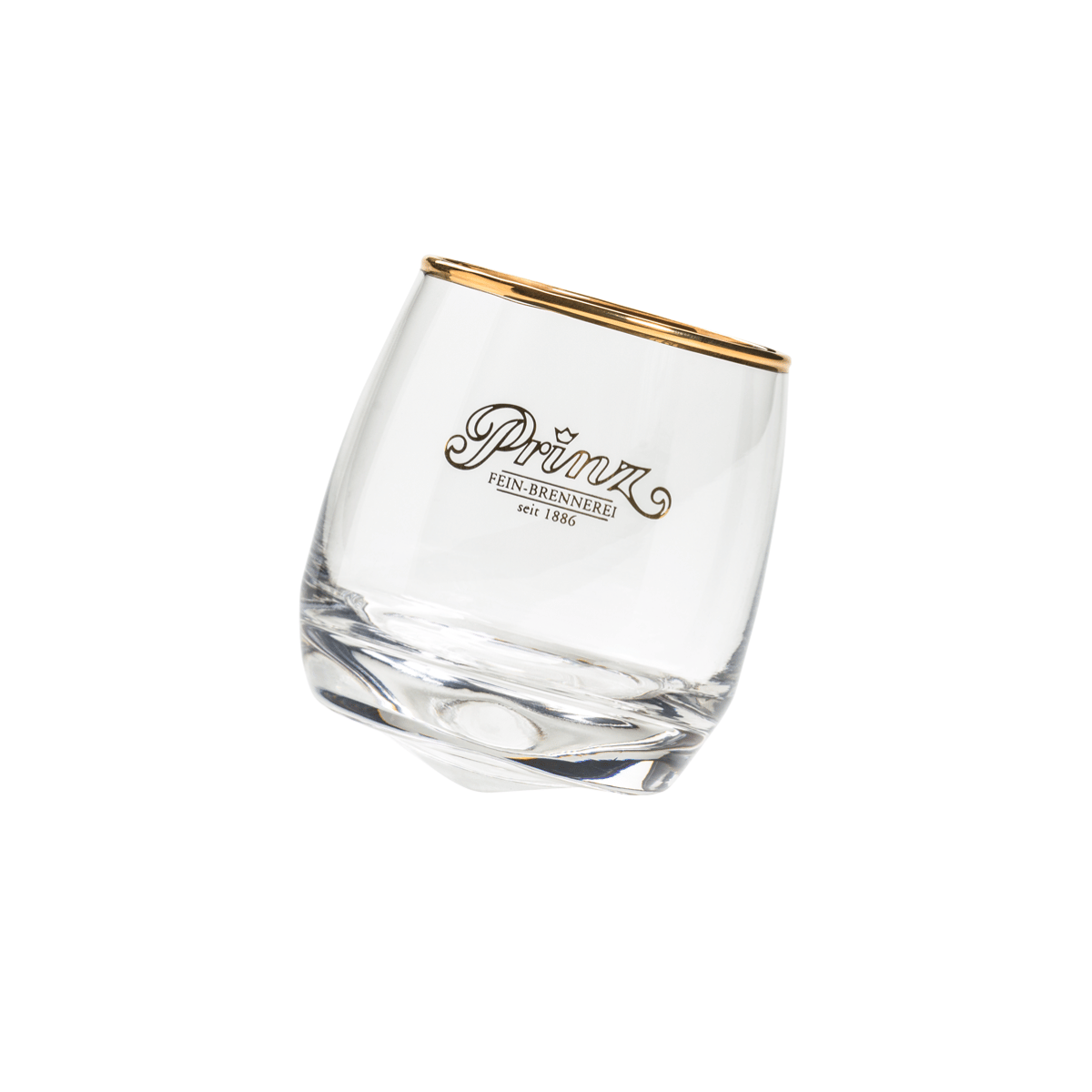 Prinz Likör Tumbler Glas mit Goldrand 1 Prinz Likör Tumbler Glas mit Goldrand