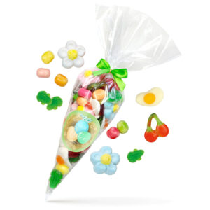 Suesse Ostergruesse in der Tuete