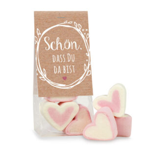 Hochzeit Gastgeschenk 30 STueCK "Schoen, dass Du da bist"