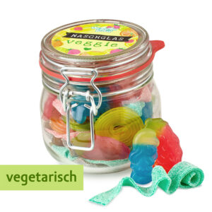 Vegetarisches Suessigkeitenglas